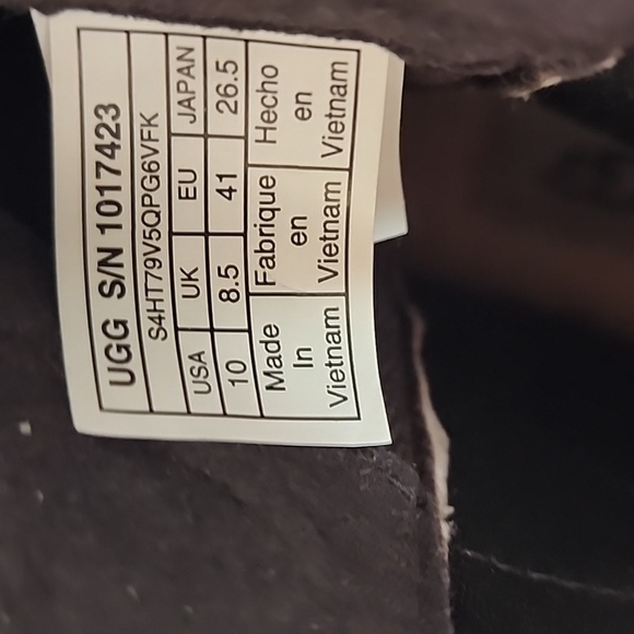 UGG Womens Indra Waterproof Black Wedge Ankle Boots Size 10 Preowned - Picture 10 of 14